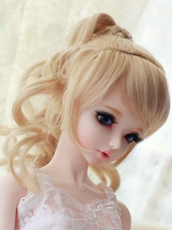 BJD Wig LightGold/Lightbrow...