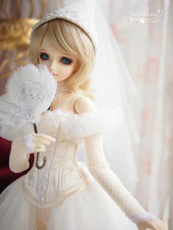 BJD Clothes Girl White Retr...