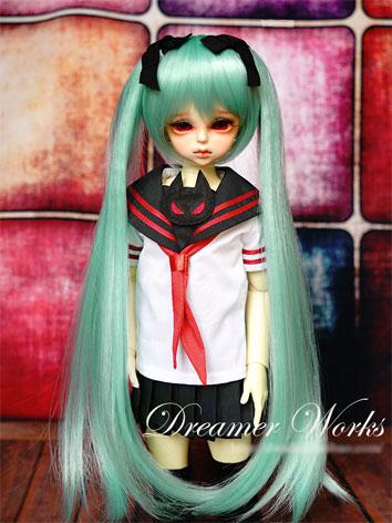 BJD Wig 1/4 Female Green Lo...