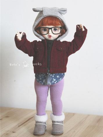 BJD Clothes 1/6 1/4 Girl/Boy Wine/Green Coat for MSD/YSD Ball-jointed Doll