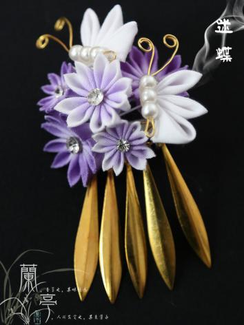 BJD Purple Hairpin Hairpiec...