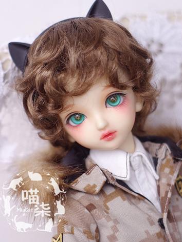 1/3 1/4 Wig Brown Short Cur...