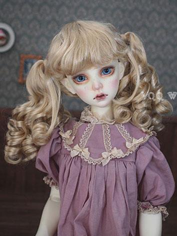BJD Wig Female Gold Curly HAIR Wig for SD/MSD/YSD Size Ball-jointed Doll