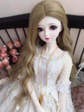 1/3 1/4 Wig Girl Coffee/Black/White/Black/Pink/Purple/Blue Curly Hair for SD/MSD Size Ball-jointed Doll