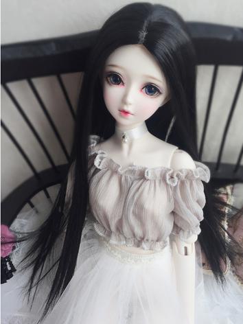 1/3 1/4 Wig Girl Coffee/Black/White/Black/Pink/Purple Curly Hair for SD/MSD Size Ball-jointed Doll