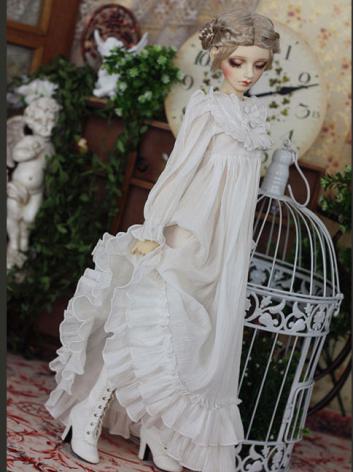 Bjd Clothes Girl White Long...