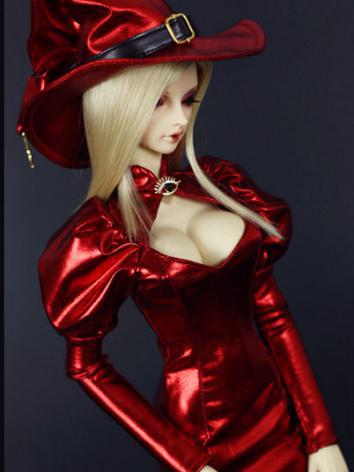 Bjd Clothes Girl Red Long D...
