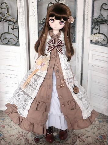 BJD Clothes Girl Brown Dress Suit for YSD/MSD Ball-jointed Doll