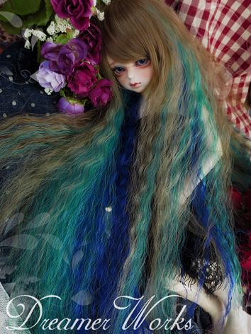 BJD Wig Brown&Blue Colors W...