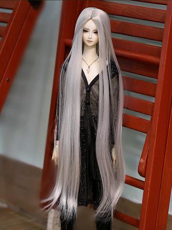 BJD Silver Gray Long Wig fo...