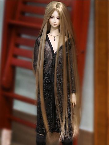 BJD Sandy Brown Long Wig fo...