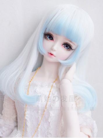 1/3 1/4 Wig Girl White Hair...