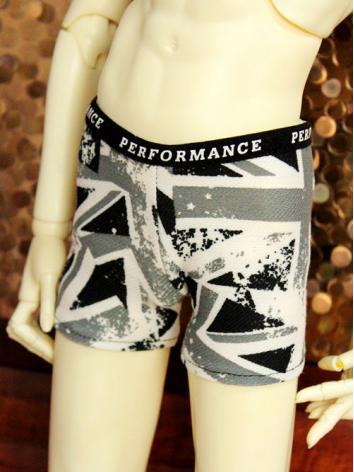 1/3 1/4 70cm Clothes Boy Underpants Gray Printed Panties for 70cm/SD/MSD Ball-jointed Doll