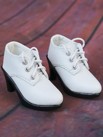 1/4 Girl Shoes White High-heeled Shoes for MSD Ball-jointed Doll