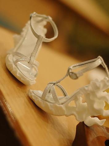 1/3 Girl Shoes Black/White High-heeled Shoes for SD16/SDGR Ball-jointed Doll