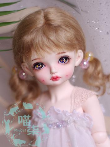 BJD Wig Girl Brown/Orange Hair for SD/MSD/YSD 1/8 Size Ball-jointed Doll	