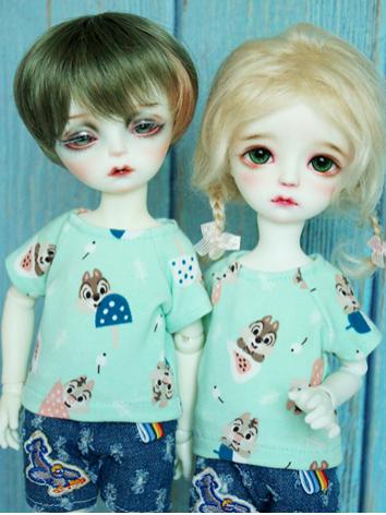 BJD Clothes Boy/Girl Printed T-shirt Top for MSD/YOSD 1/8 Ball jointed Doll