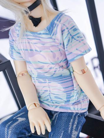 1/3 1/4 70cm Clothes Boy/Girl Printed T-shirt Top for 70cm/SD/MSD Ball-jointed Doll