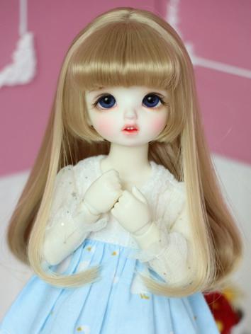 BJD Wig Girl Gold Hair for ...