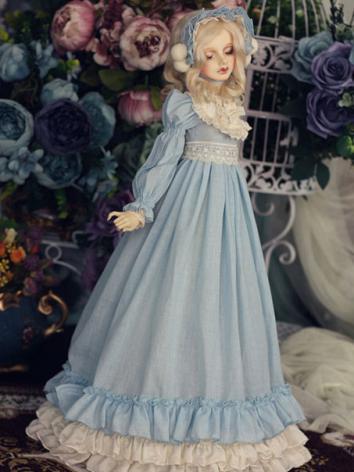Bjd Clothes Girl Blue Dress...