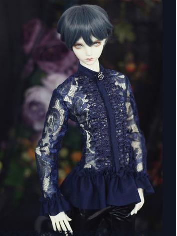 Bjd Clothes Blue Lace Shirt...