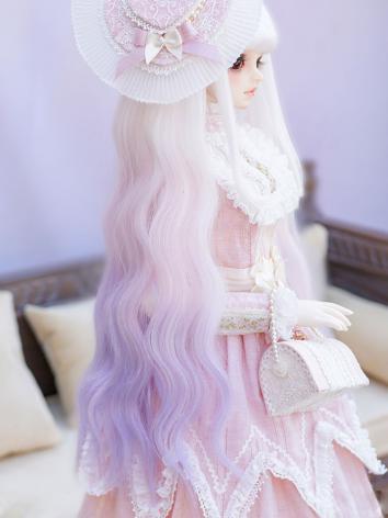 BJD Wig Girl White&Purple G...