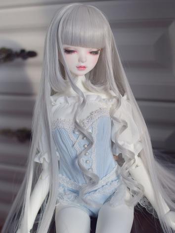 BJD Wig Girl Silver Hair fo...