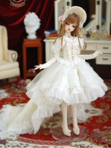 1/3 DD Clothes Girl White W...