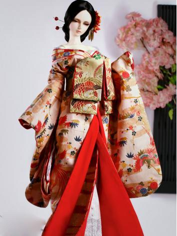 BJD Clothes Boy/Girl Kimono [Fenghuang] for 75cm/70cm/SD/MSD/YOSD Size Ball-jointed Doll