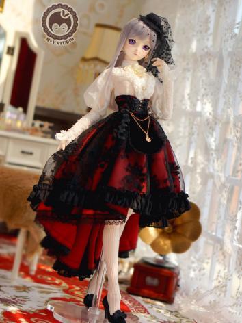1/3 DD Clothes Girl Red Dre...