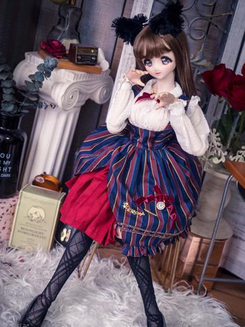 1/3 Girl Blue&Red Stripe Ac...