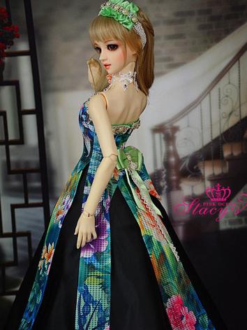 BJD Clothes Girl Printed Dr...
