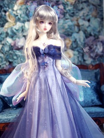 1/3 Clothes BJD Girl Purple...