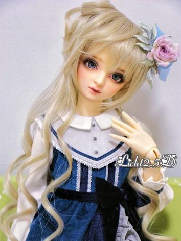 BJD Wig Girl Light Gold/Brown/Pink Hair[NO.68] for SD/MSD/YSD Size Ball-jointed Doll