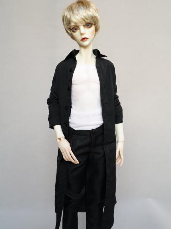 BJD Black Long Shirt Coat f...