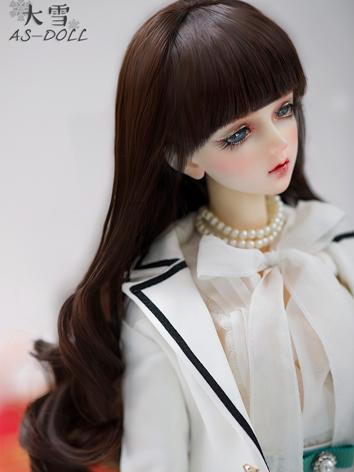BJD Wig 1/3 Female Brown Black Mermaid Curls WG318011 for SD Size Ball-jointed Doll