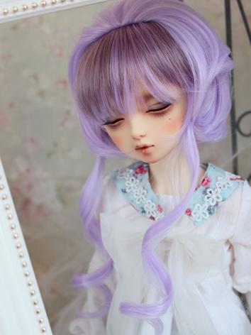 BJD Wig Girl Pink/Purple Hair [274] for SD Size Ball-jointed Doll