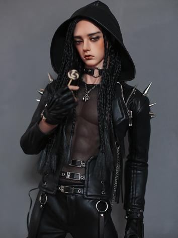 BJD Clothes Boy Black Punk ...