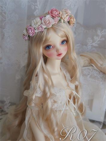 BJD Wig Girl Light Gold Lon...