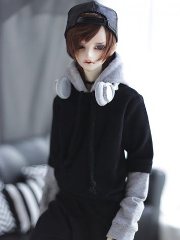 BJD Clothes Gray-black Stit...