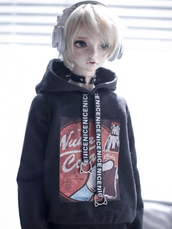 BJD Clothes Black Cola Hood...