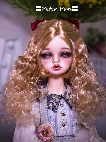 BJD Wig Girl White/Gold Cur...