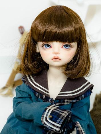 BJD Wig Girl White/Chocolat...