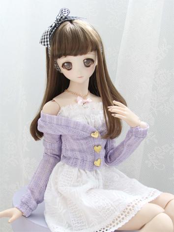 1/3 1/4 Girl Purple Cardiga...