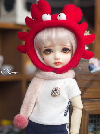 BJD Clothes Red Crab Hat fo...