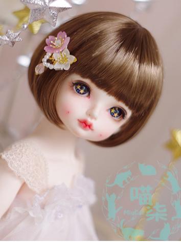 BJD Wig Girl Brown/Gold BOB...