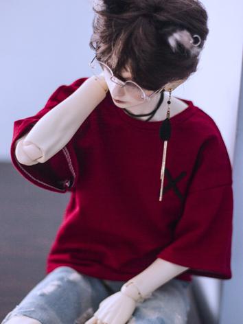 BJD Outfit 1/3 1/4 70cm Boy/Girl Mint/Red T-shirt Top A279 for MSD/SD/70cm Size Ball-jointed Doll