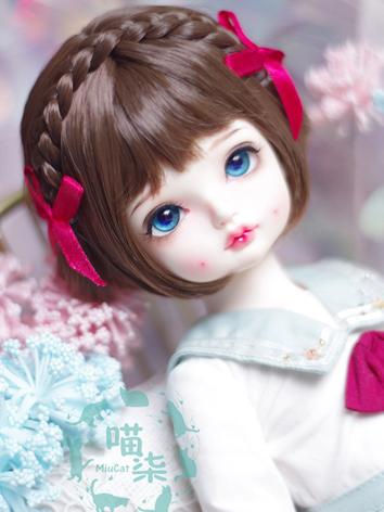 BJD Wig Girl Gold/Pink/Brown Short BOBO Hair for SD/MSD/YOSD Size Ball-jointed Doll