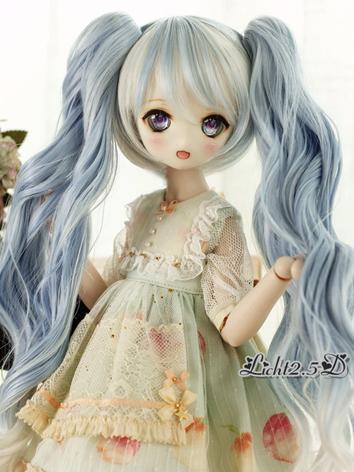 BJD Wig Girl Blue Long Curl...