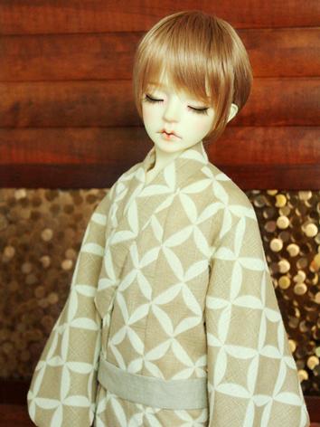 BJD Clothes Boy Beige Print...